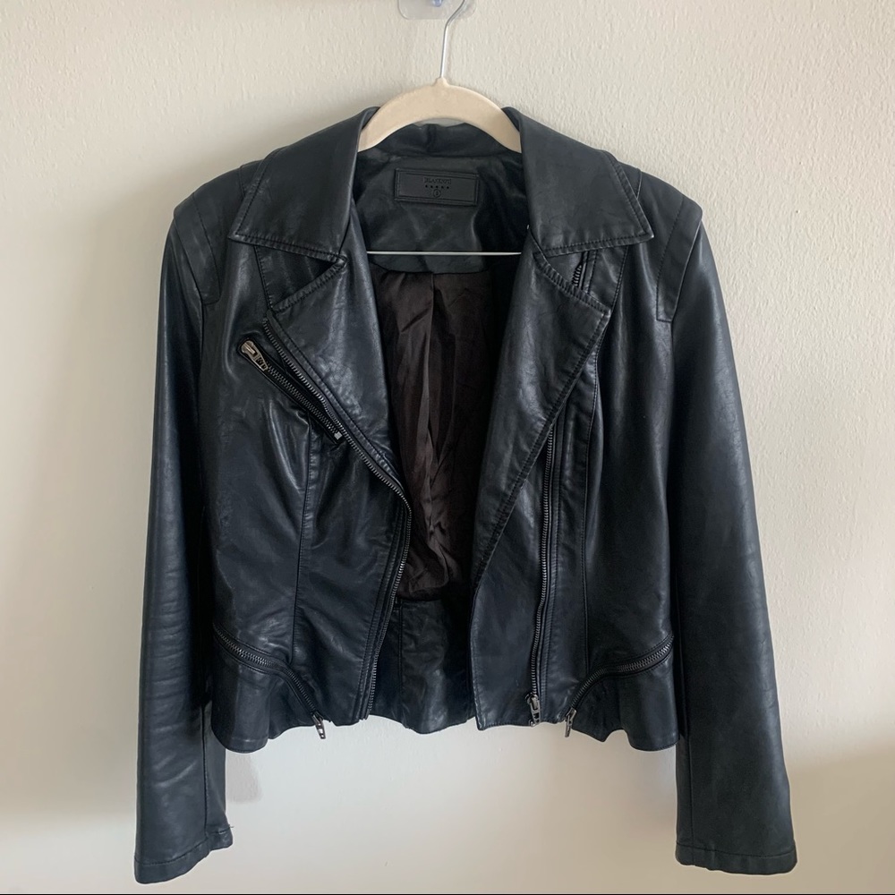 Blank NYC black faux leather jacket - Small